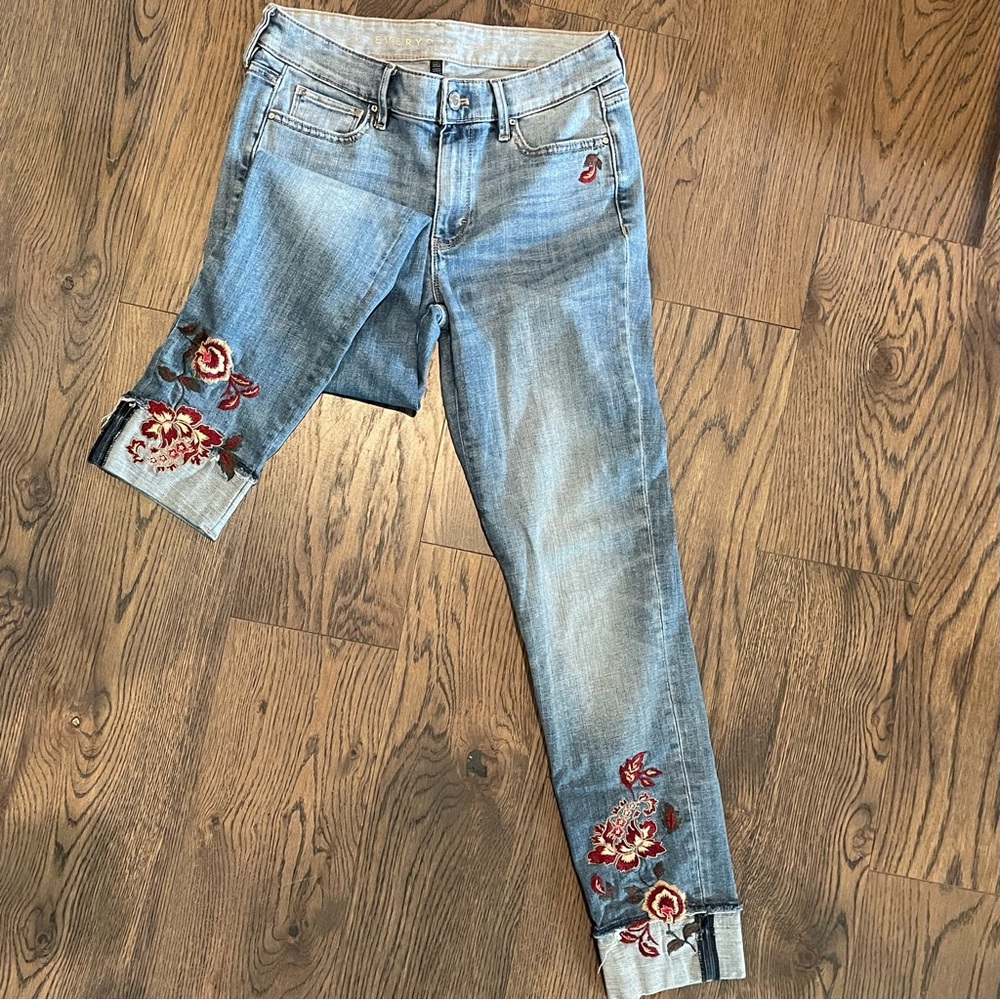 WHBM Embroidered Jeans